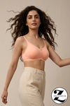 Zivame Everyday Double Layered Non Wired 3/4th Coverage T-Shirt Bra - Peach Pearl — thumbnail 1